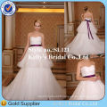 New fashion simple casual short sleeve bridal wedding dress